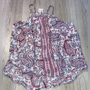 Knox Rose White and red tank top sleeveless shirt